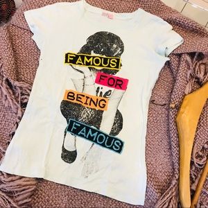 NEW Mint Green Famous for Being Famous T-Shirt